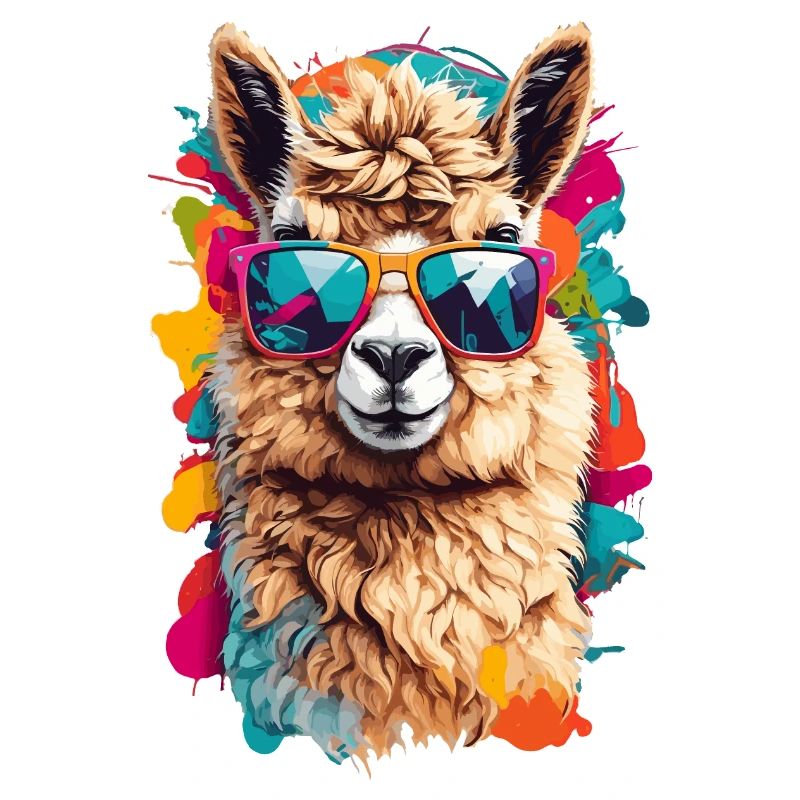 Lama cool: Beastly mignon avec des lunettes de soleil