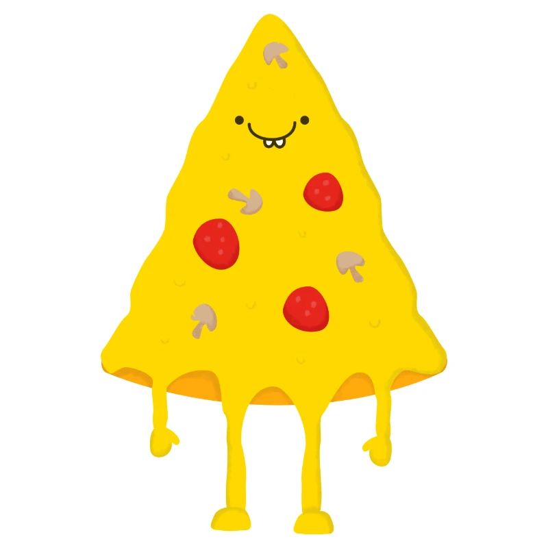Glückliche Pizza