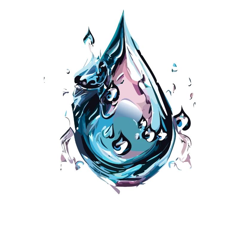 Chrom Wassertropfen