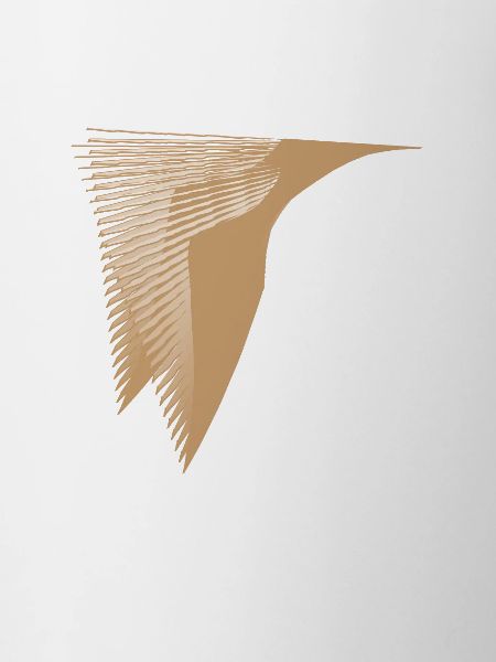 Beige Abstract Hummingbird