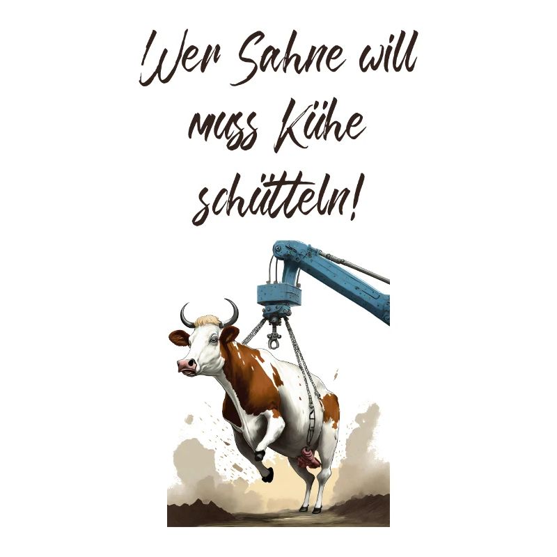 Pun ambiguous Wer Sahne will muss Kühe schütteln