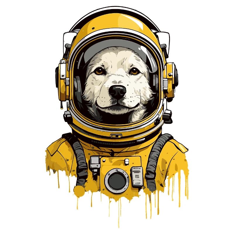 Chien, Astronaute, Espace, Espace, Technologie