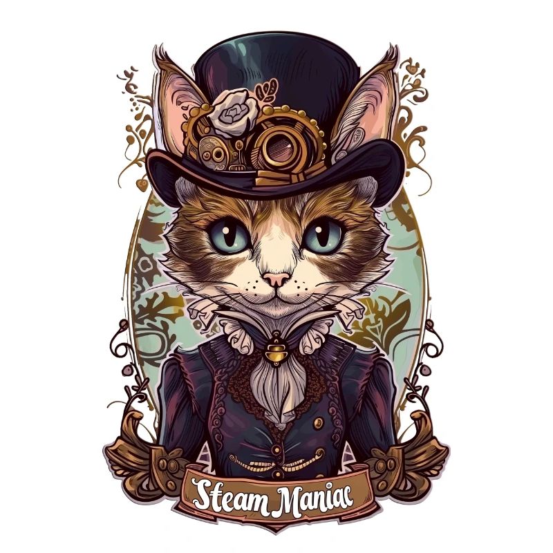 Viktorianische Steampunk Katze