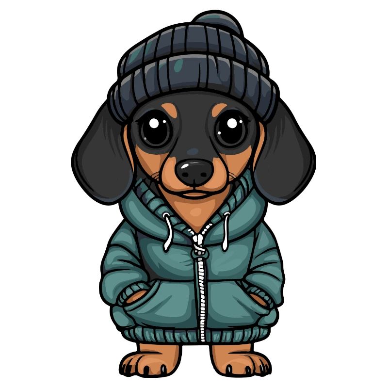 Dackel DachsHund Winter