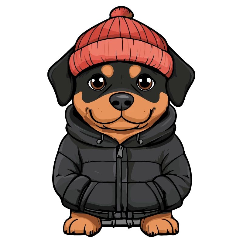 Rottweiler Hund Winter