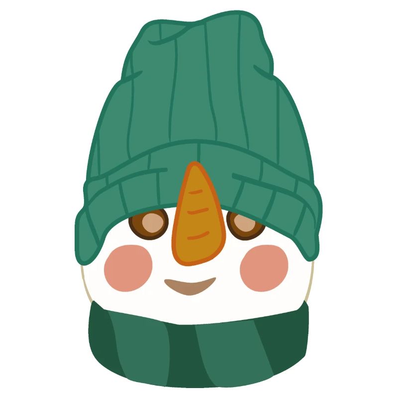 Schneemann mit Mütze