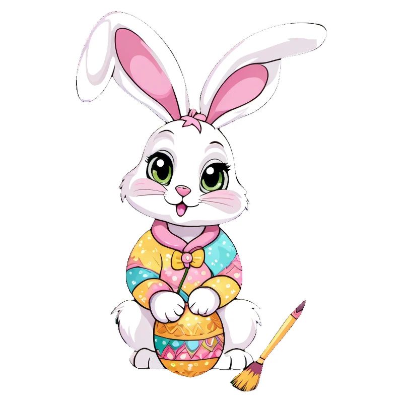 Easter bunny with Easter eggs