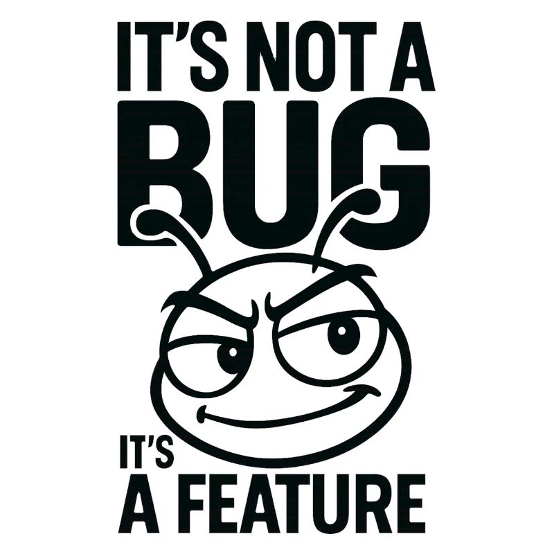 It's not a bug, it's a feature Perfect for nerds