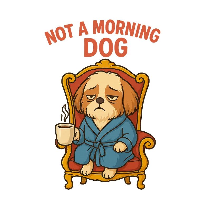 TinyPaws Fun Logo Not a morning dog