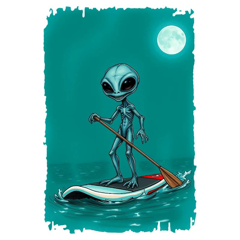 Alien on a Stand up Paddle Board 1