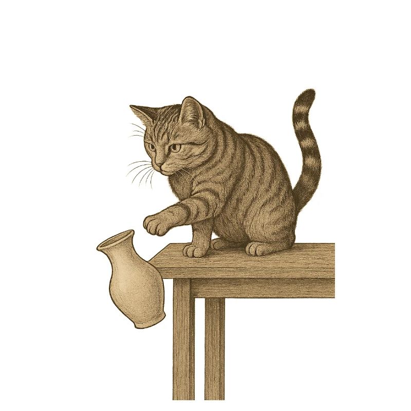Logique du chat : si c’est bien, il peut aussi tomber
