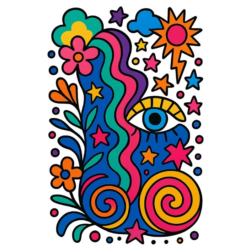 Eccentric colorful design