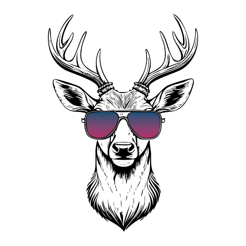 🦌 Cerf avec lunettes de soleil