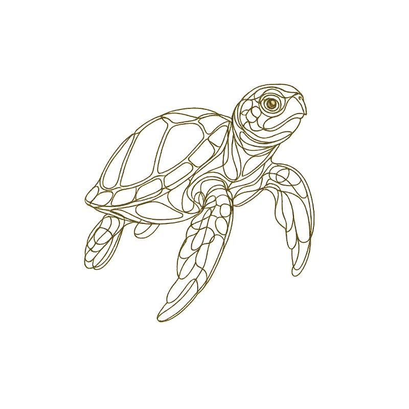 Simple Filigree Turtle