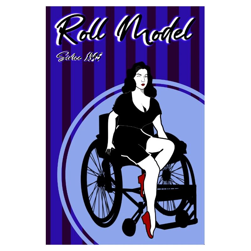Roll Model – Retro Rollstuhl Pin-up