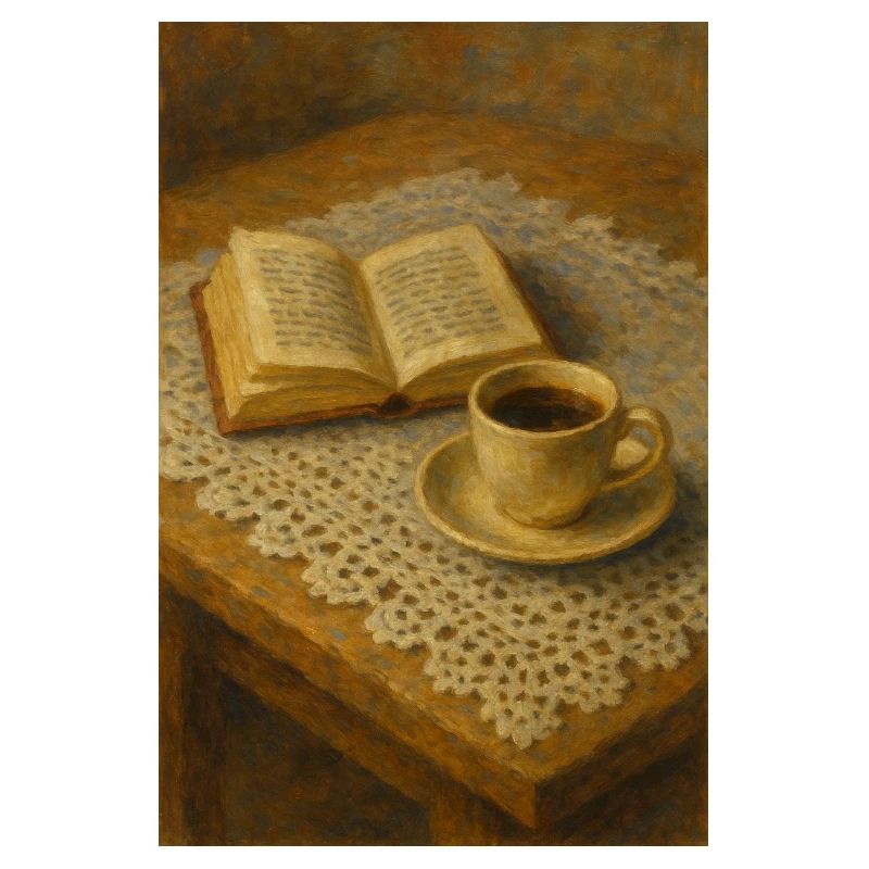 Buch und Kaffee