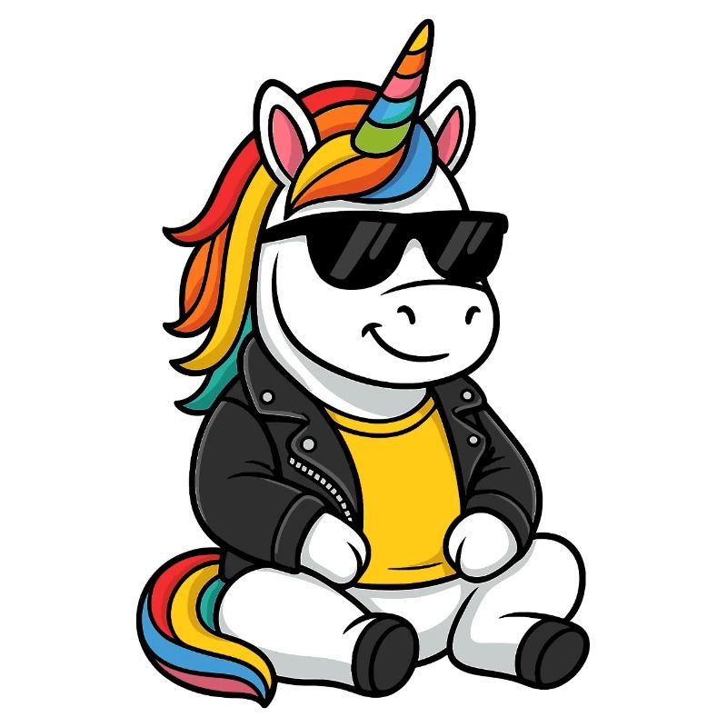 Licorne arc-en-ciel cool