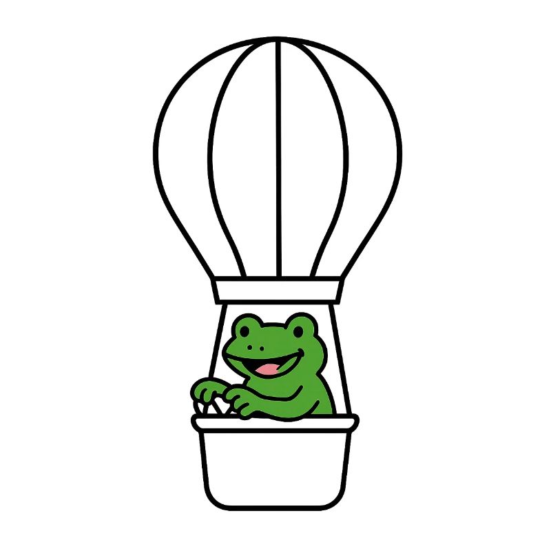 Frog in a balloon