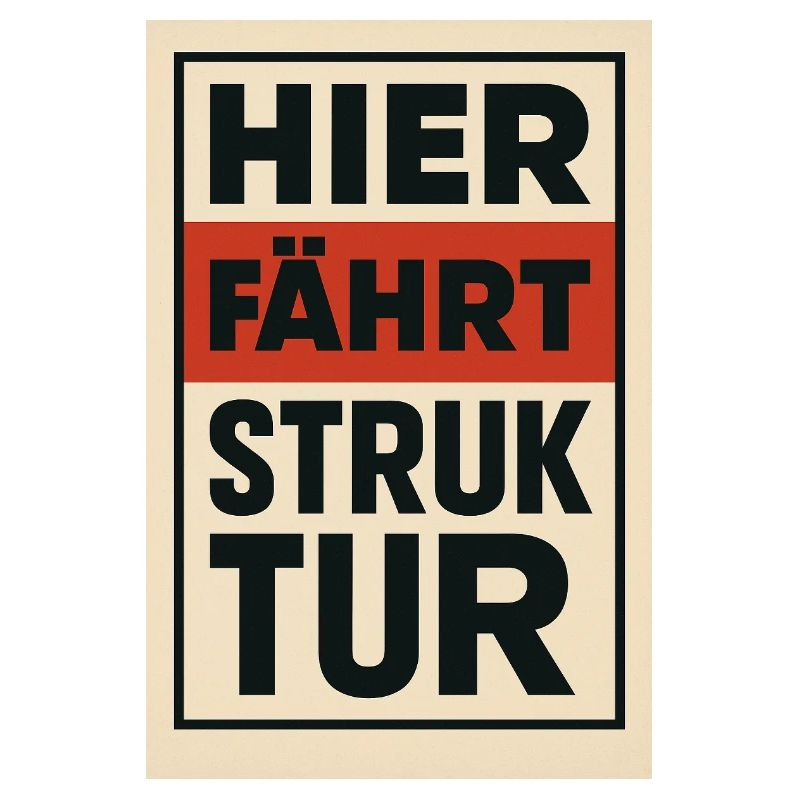Affiche Here Drives Structure des années 1930