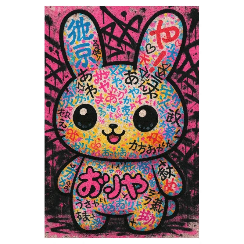 Graffiti Kawaii Bunny Pop