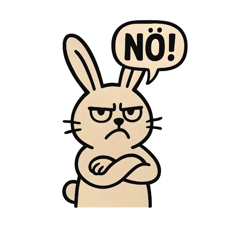 Statement Bunny Nope Humor Just No