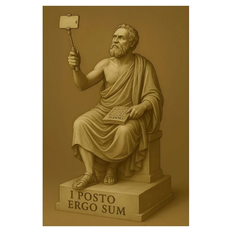 Ancient Philosophy Selfie Statue