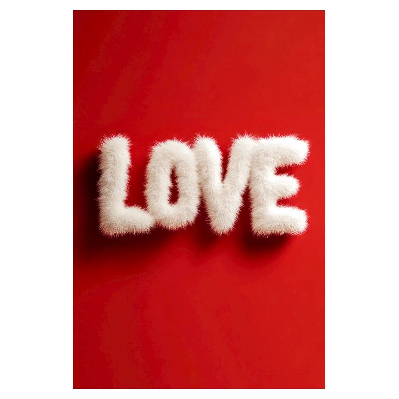 Furry LOVE on Red Background