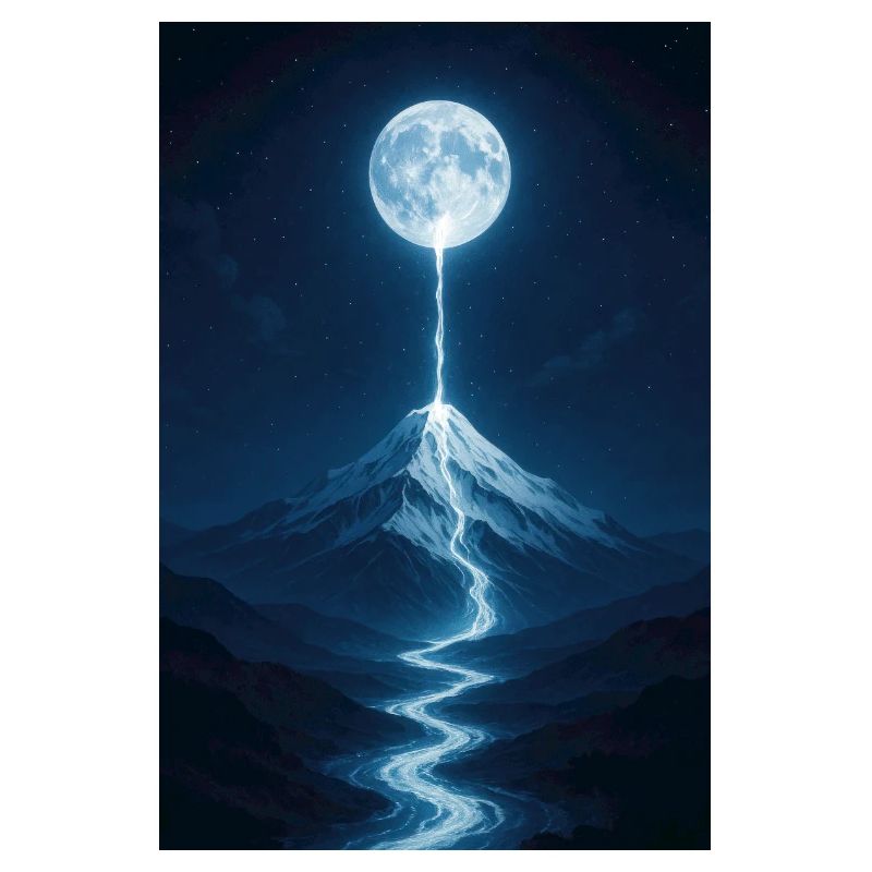 Fluss des Lichts vom Mond