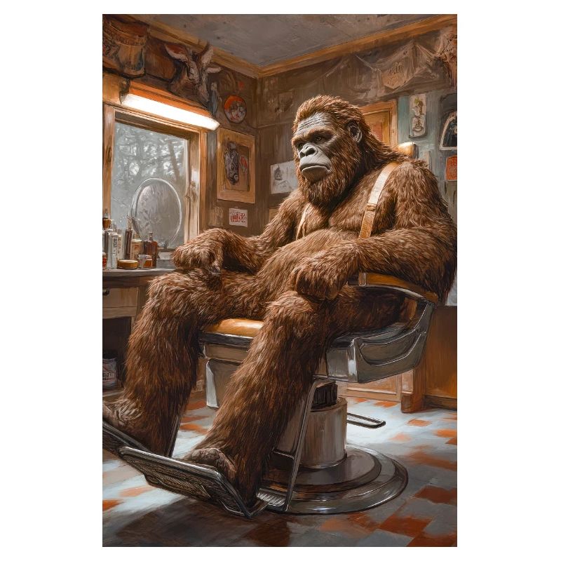 Gorilla wird gepflegt