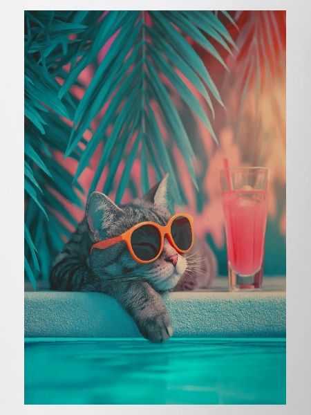 Cool Cat by the Pool