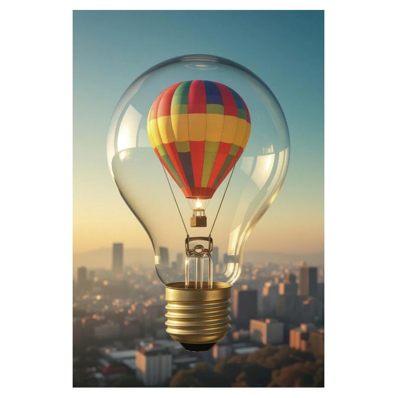 Ballon Montgolfière Inside Ampoule