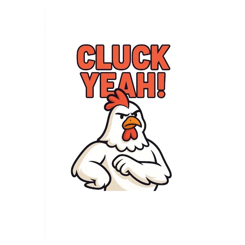 Expressive Rooster 'Cluck Yeah' Design