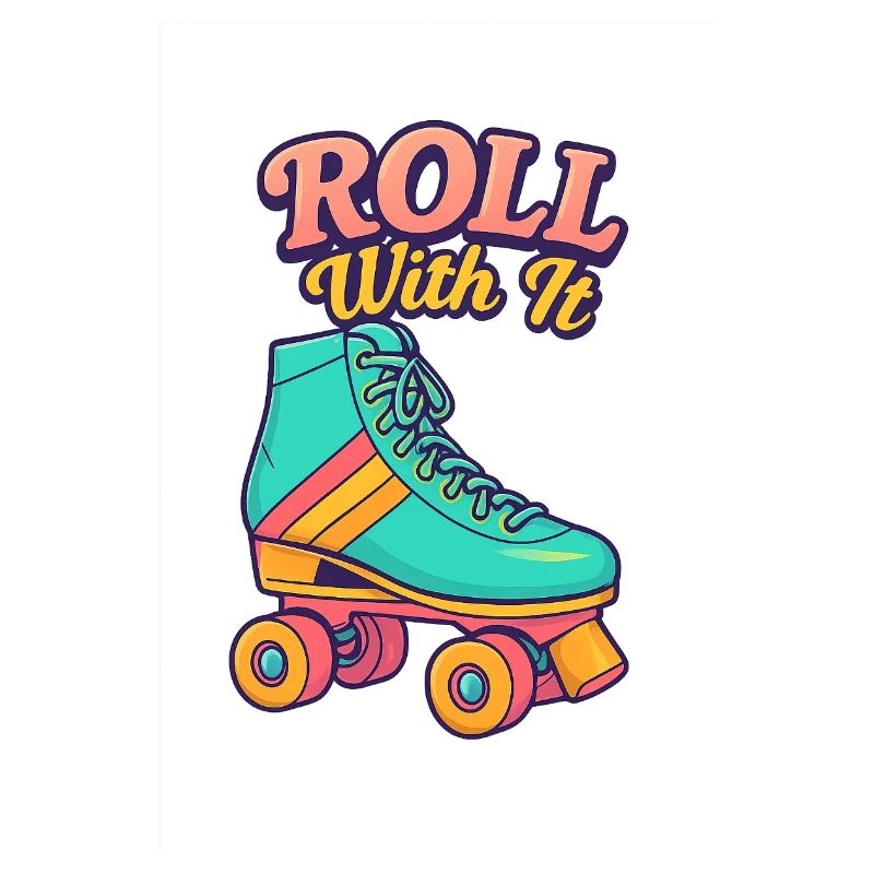 Retro Roller Skate Motif Design