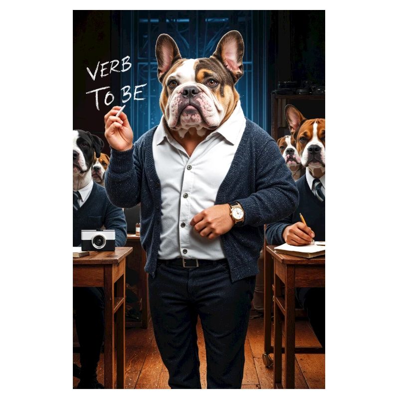 Bouledogue anglais Professeur humanoïde