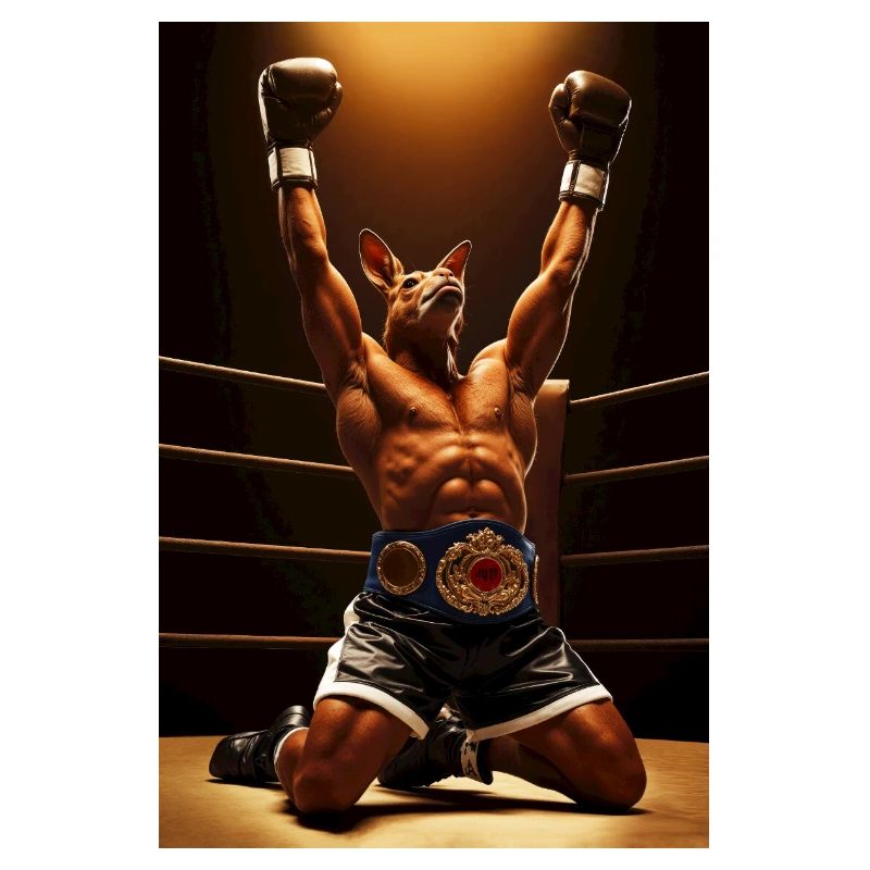 Champion Kangourou Boxer Humanoïde