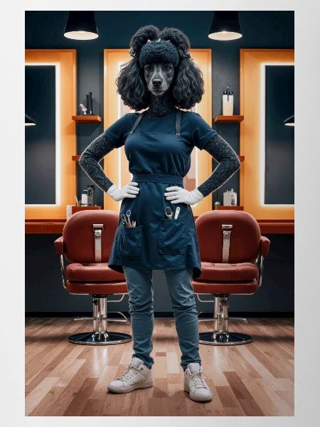 Humanoider Pudel Friseur