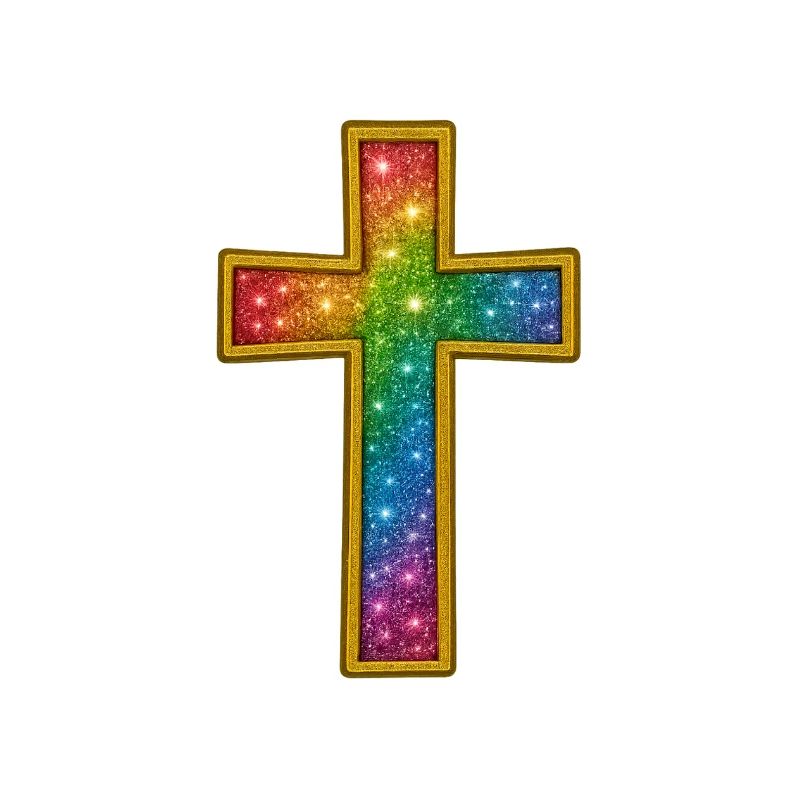 Jésus-Christ | Conception de croix scintillante colorée