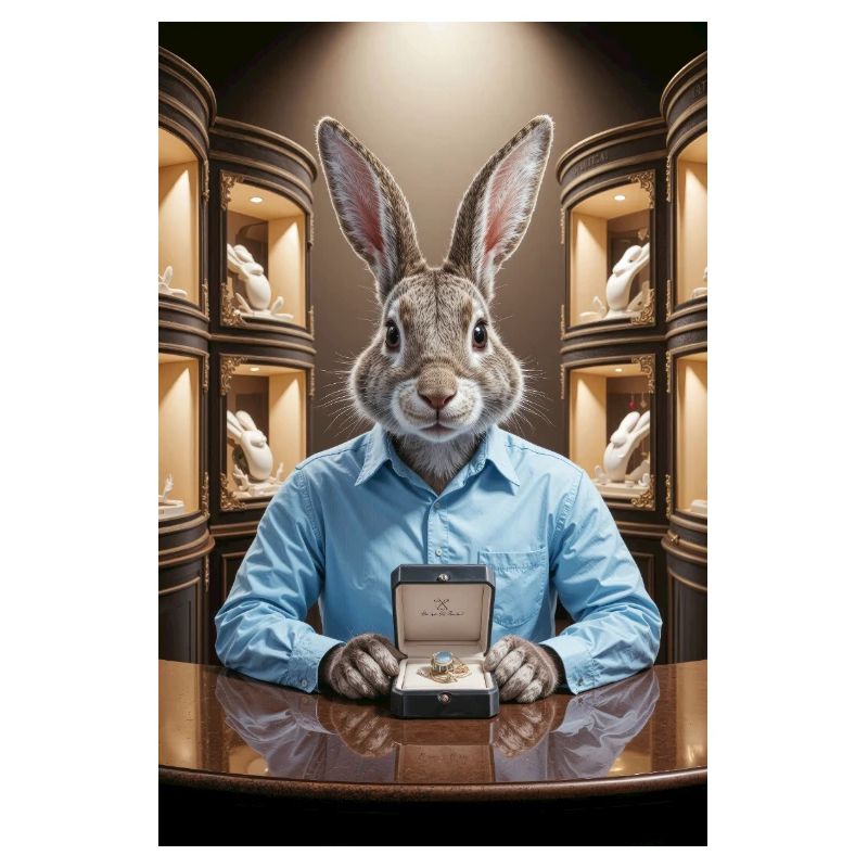 Humanoider Hasenschmuck