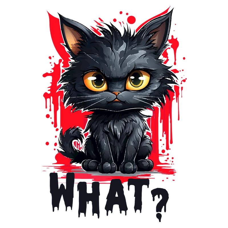 L’illustration créative de chat assombrit les pensées