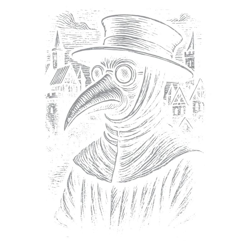 Conception de portrait de médecin de la peste mystique