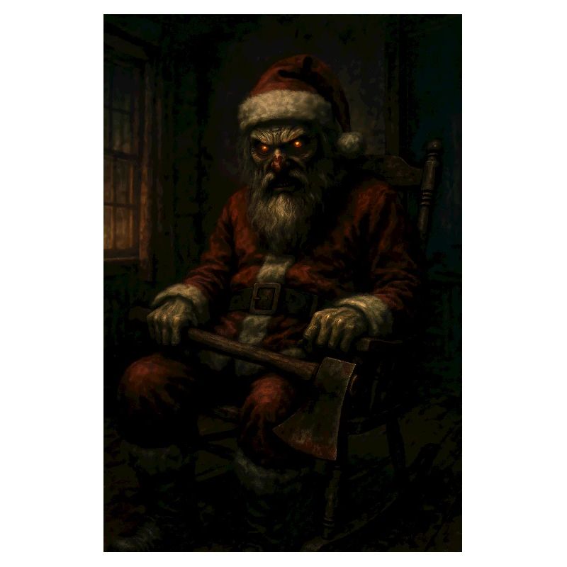 Dark Santa Claus with Axe