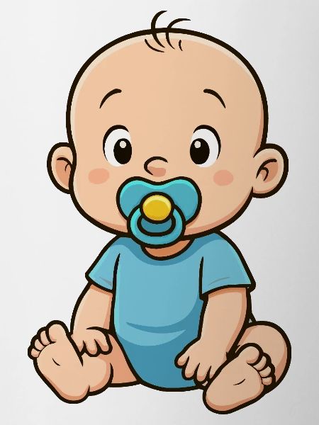Spielerisches Baby mit Knuddel-Pacifier