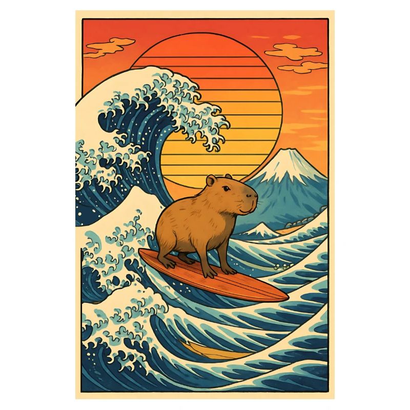 Capybara Surfing