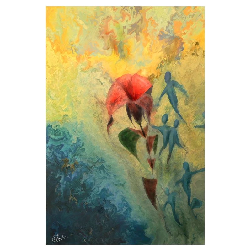 Scène florale abstraite