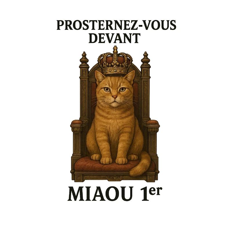 Chat Royal sur son Trône