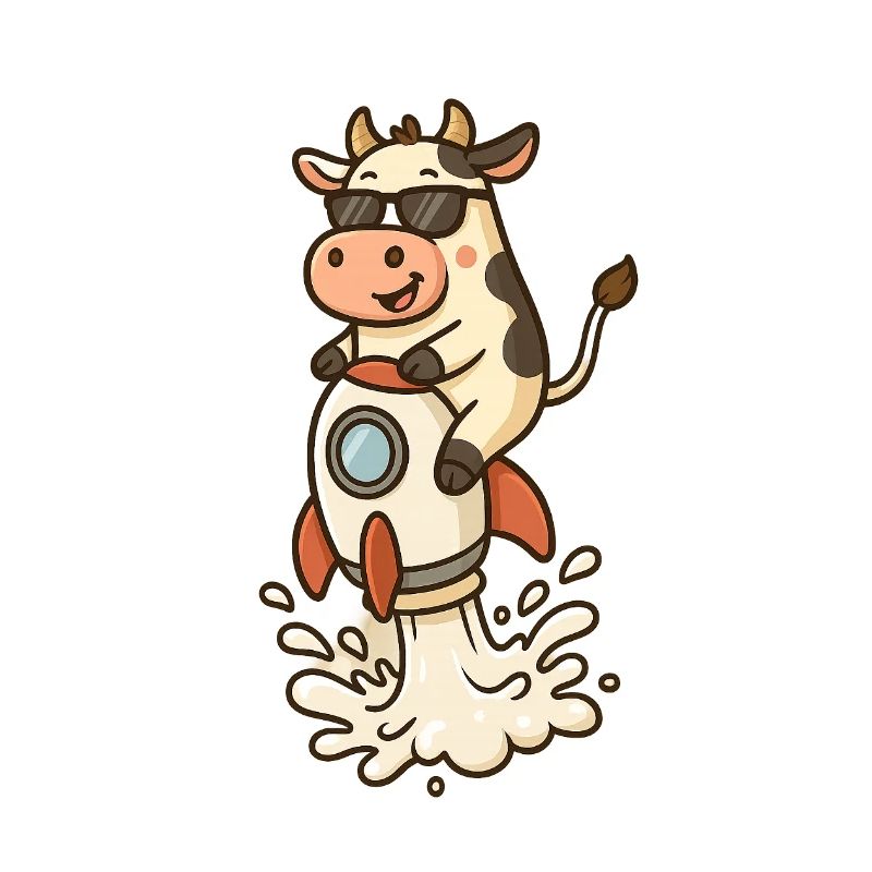 Funny Cow Rocket Launch