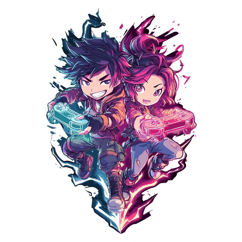 Neon Duo Gaming Helden