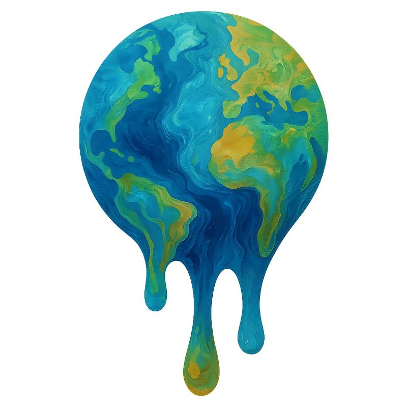 Melting Globe – Abstract Climate Art