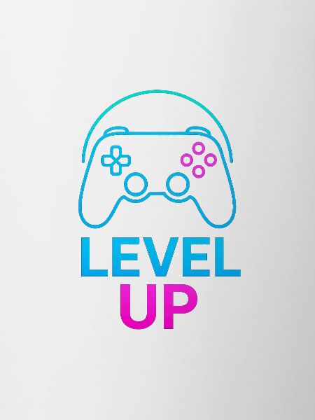 Level Up Neon Controller Grafik