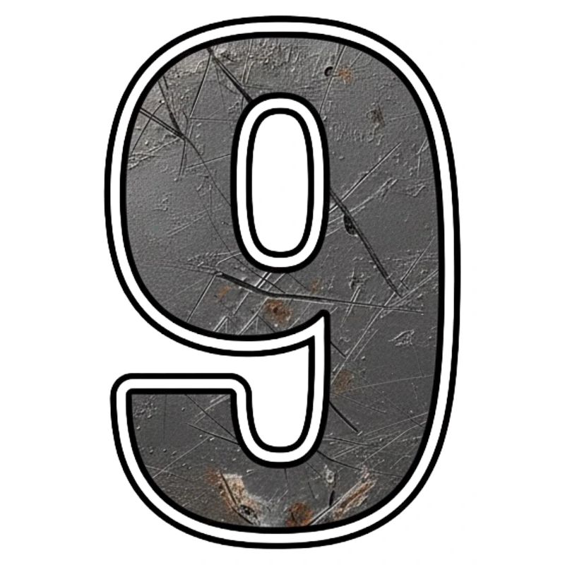 Rusty nine aspect métal